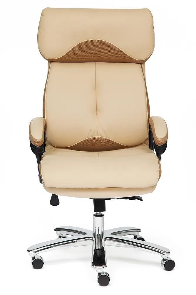 Кресло для руководителя GRAND бежевый + бронзовый