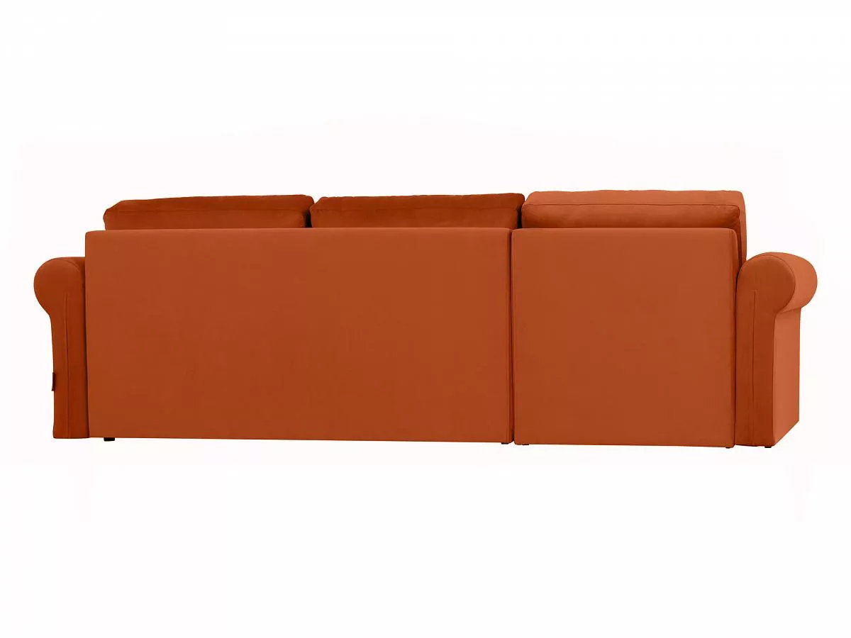 Диван-кровать с оттоманкой Peterhof П2 (валики) оранжевый 341007