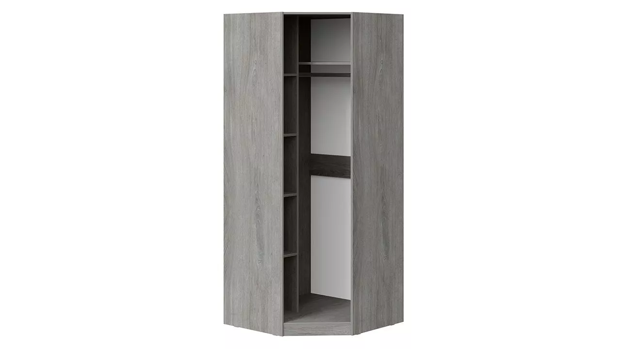 Шкаф для одежды угловой с зеркальной дверью правый дуб гамильтон Эмбер СМ-348.07.007 R