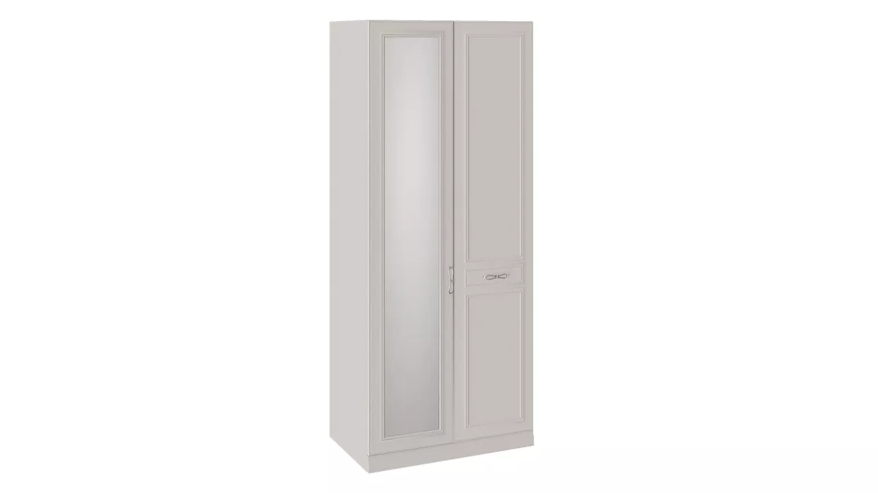 Шкаф для одежды с зеркальной дверью правый с опорой Сабрина СМ-307.07.021-01R