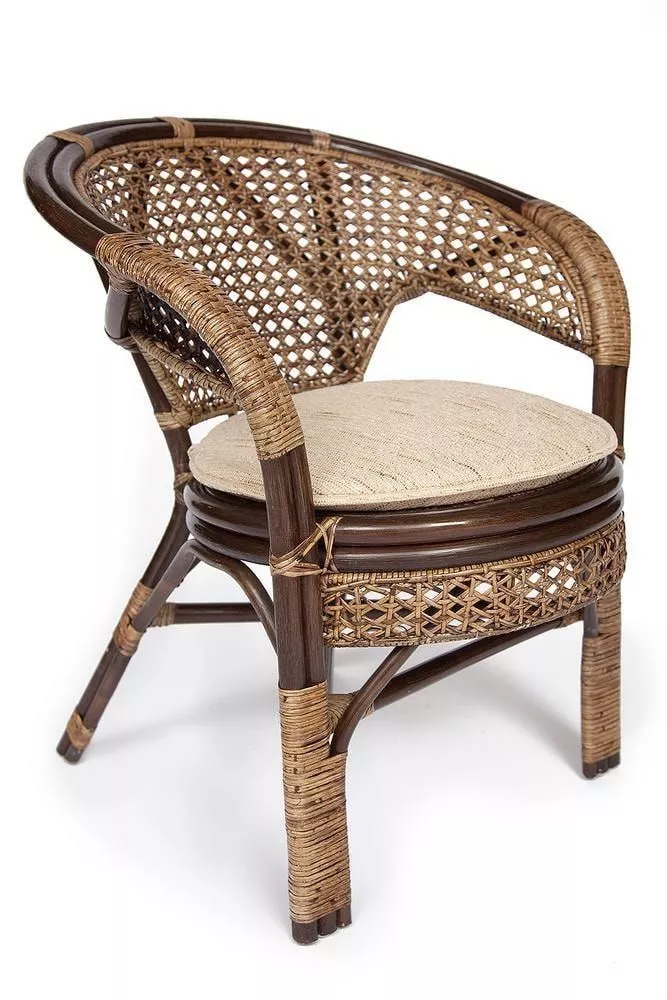 Комплект PELANGI ( стол со стеклом + 4 кресла ) без подушек