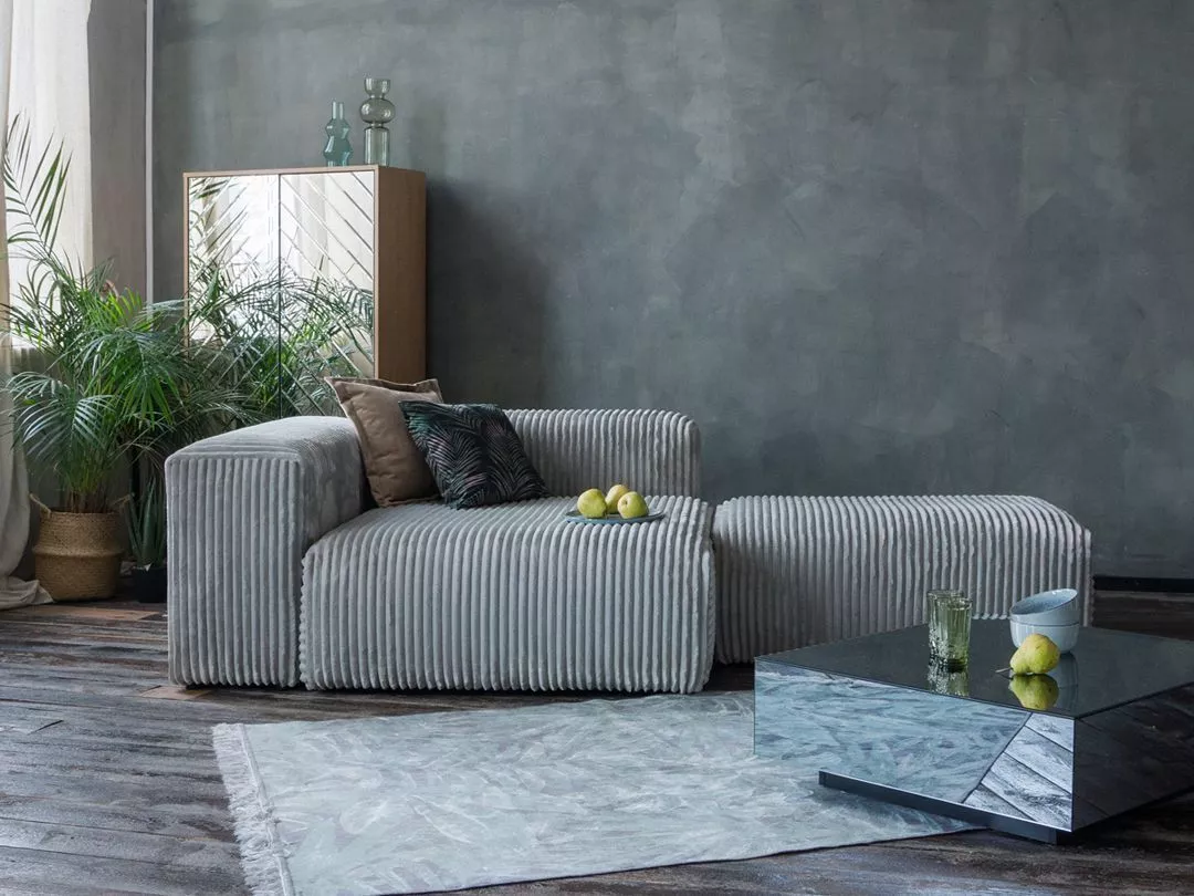 Модульный диван Sorrento мех серый 635095