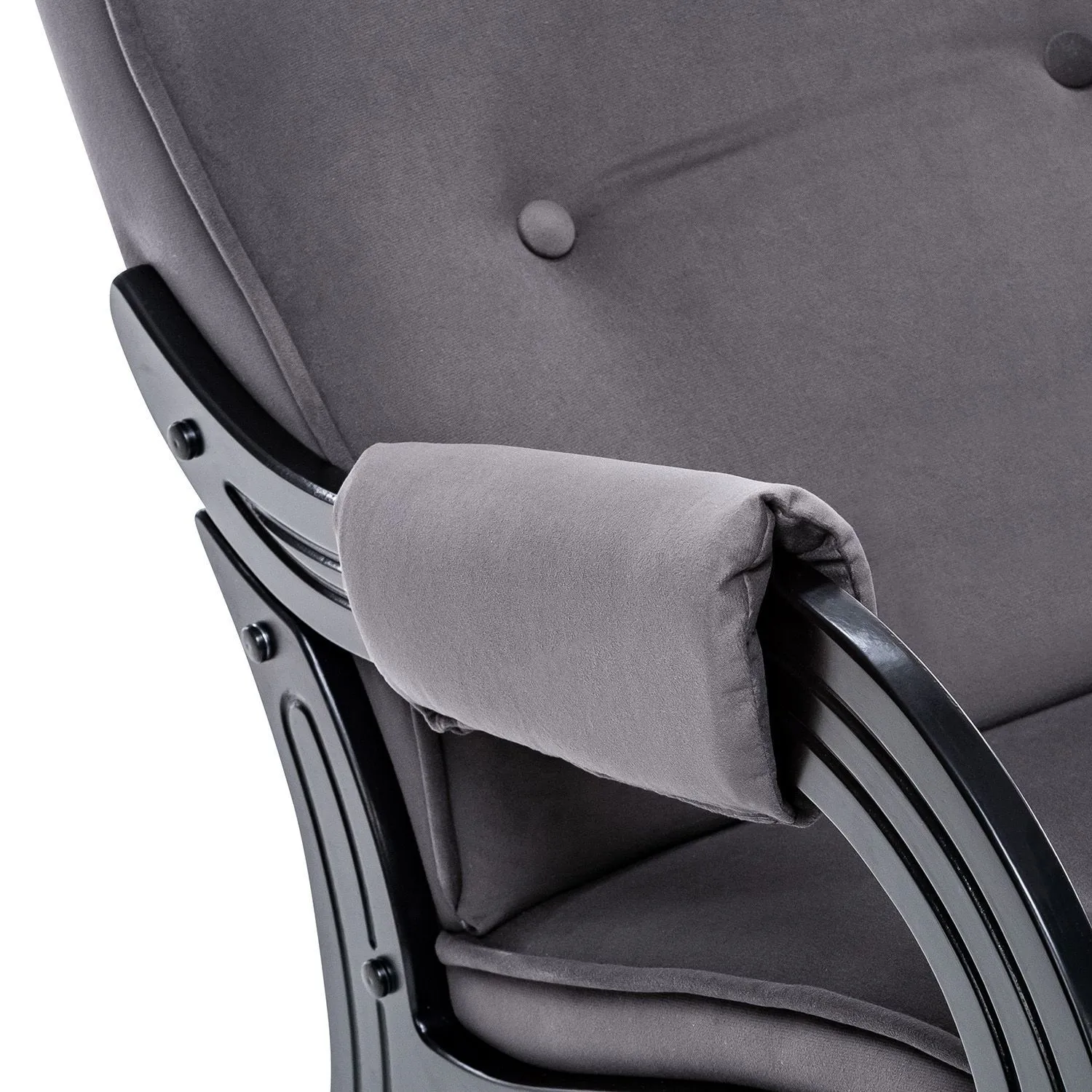Кресло-качалка Модель 707 Венге, ткань V32 серый