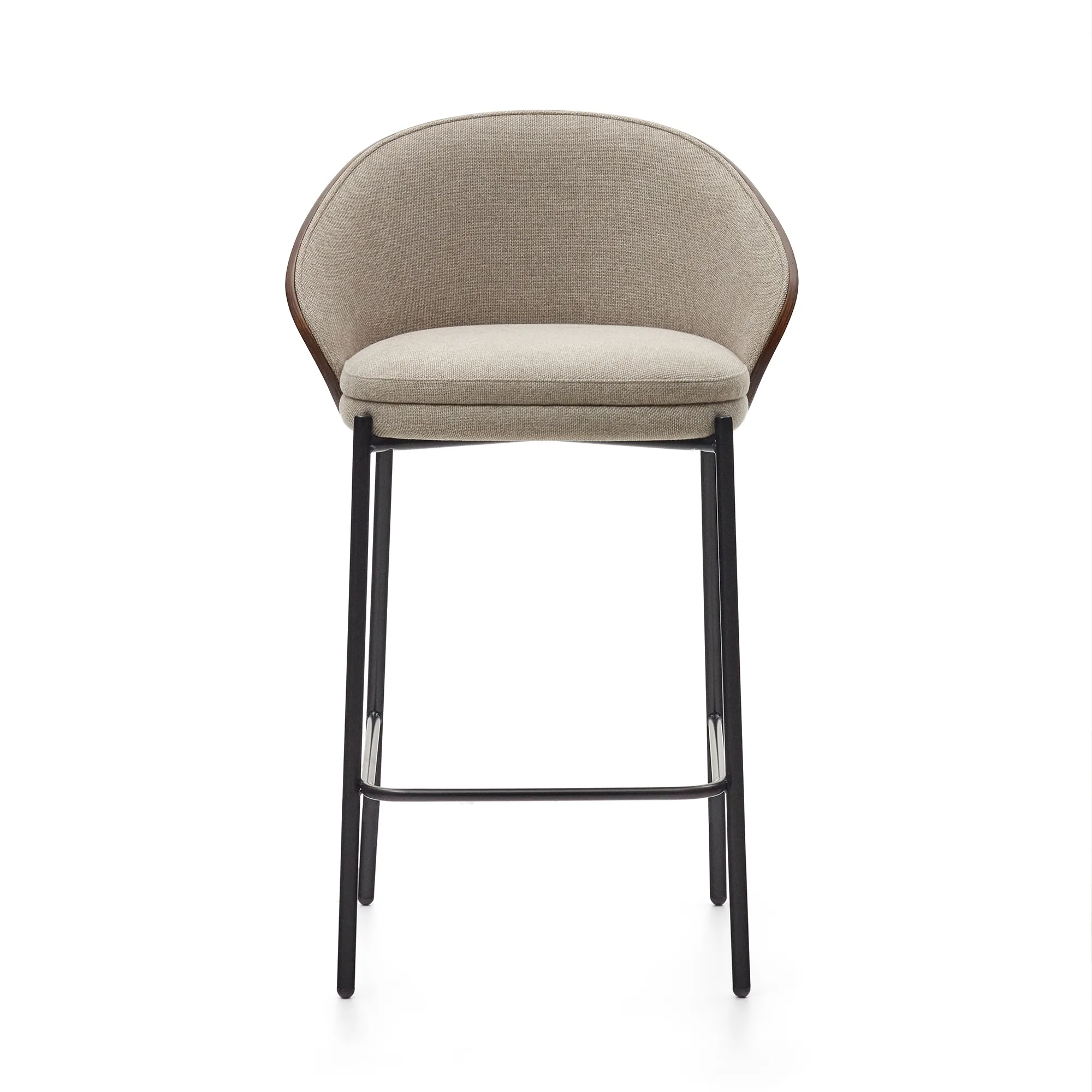 Барный стул La Forma Eamy светло-коричневый с отделкой из шпона ясеня 178072