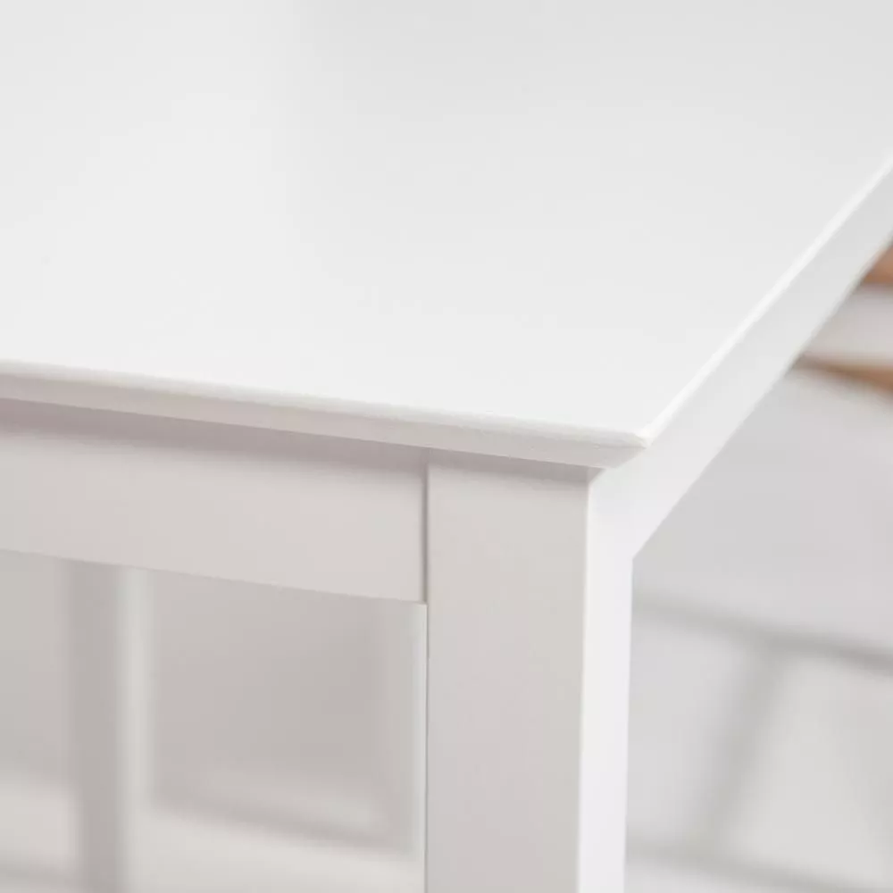 Обеденный комплект эконом Хадсон (стол + 4 стула) белый+ коричневый