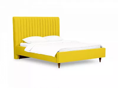 Кровать Dijon с мягким изголовьем 180х200 желтый 652383
