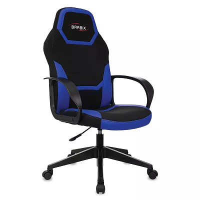 Кресло компьютерное BRABIX Alpha GM-018 черный синий 532638