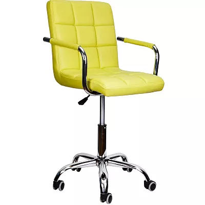 Кресло поворотное Rosio светло-зелёный экокожа 67333