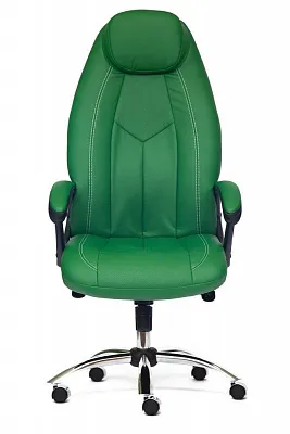 Кресло для руководителя BOSS зеленый хром люкс