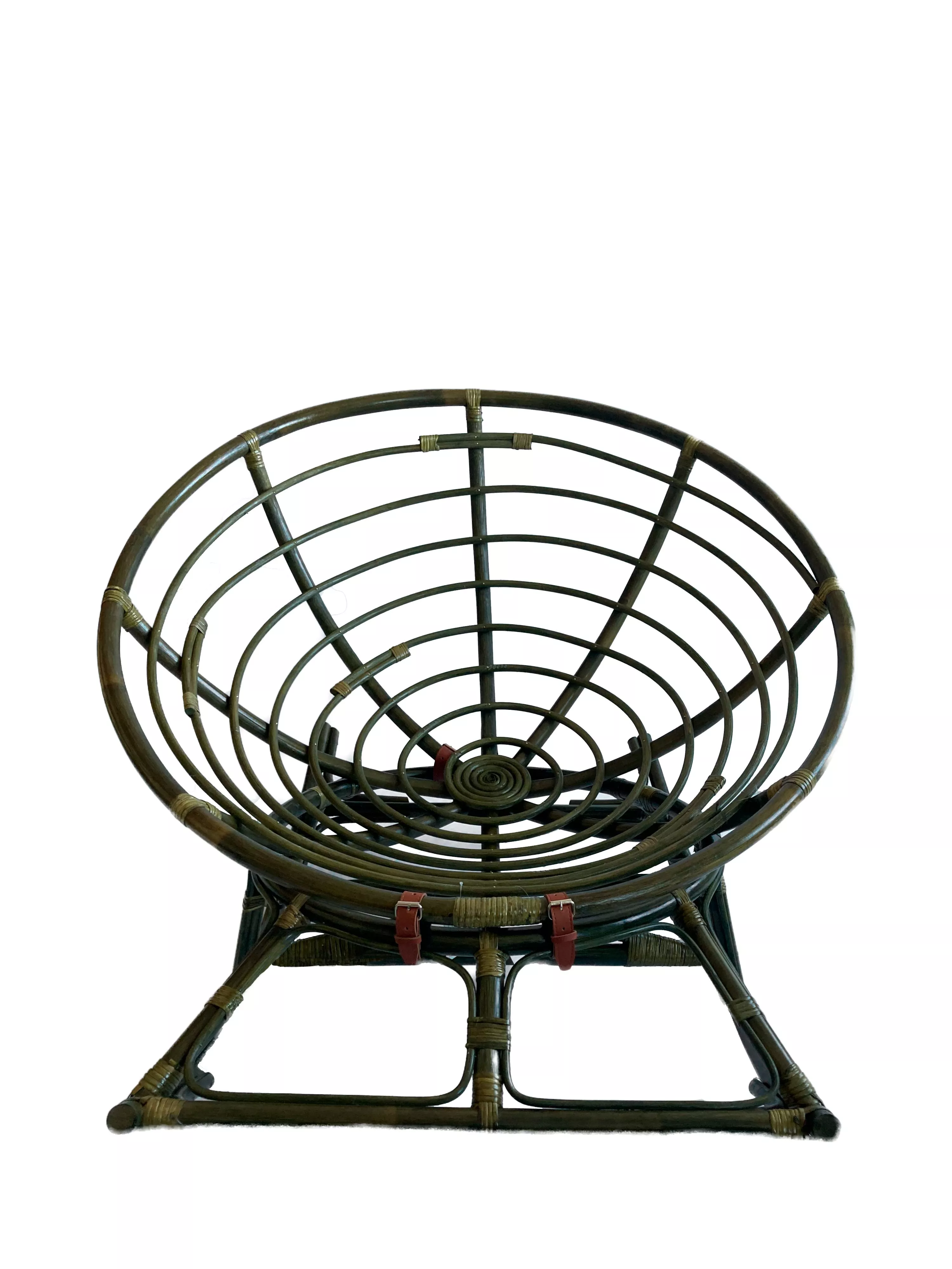 Кресло-качалка из ротанга Папасан 23 01D олива