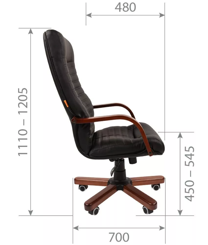 Кресло для руководителя CHAIRMAN 480 WD N коричневый