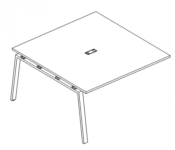 Секция стола для переговоров 120x124x75 на металлокаркасе TRE А4 3 131-1