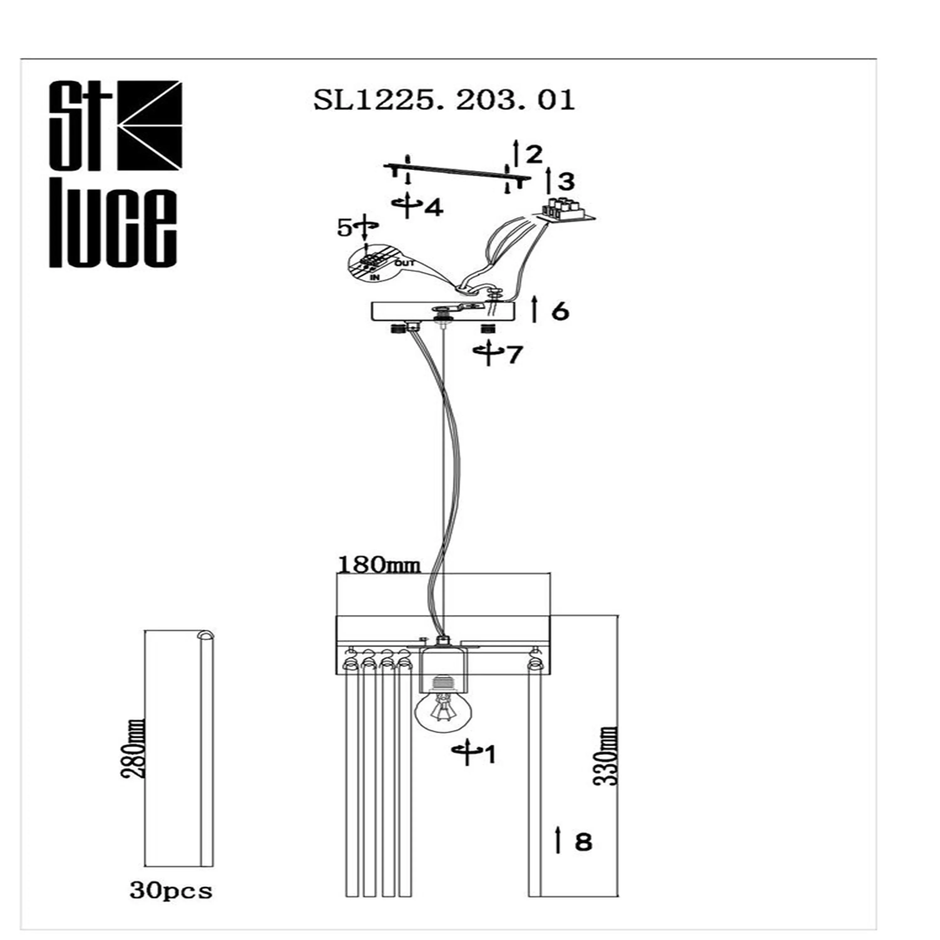 Подвесной светильник ST LUCE CONTATTO SL1225.203.01