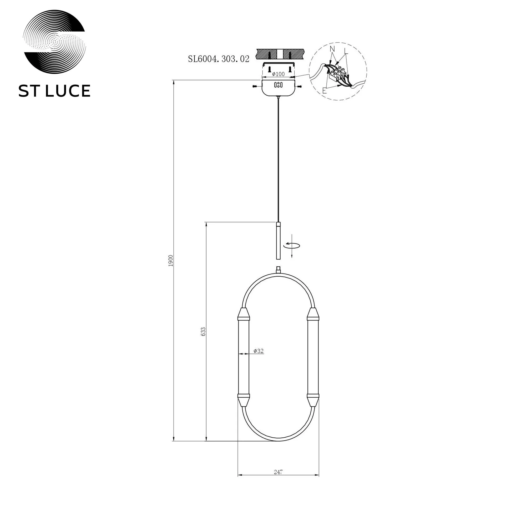 Подвесной светильник ST LUCE OLBIA SL6004.303.02