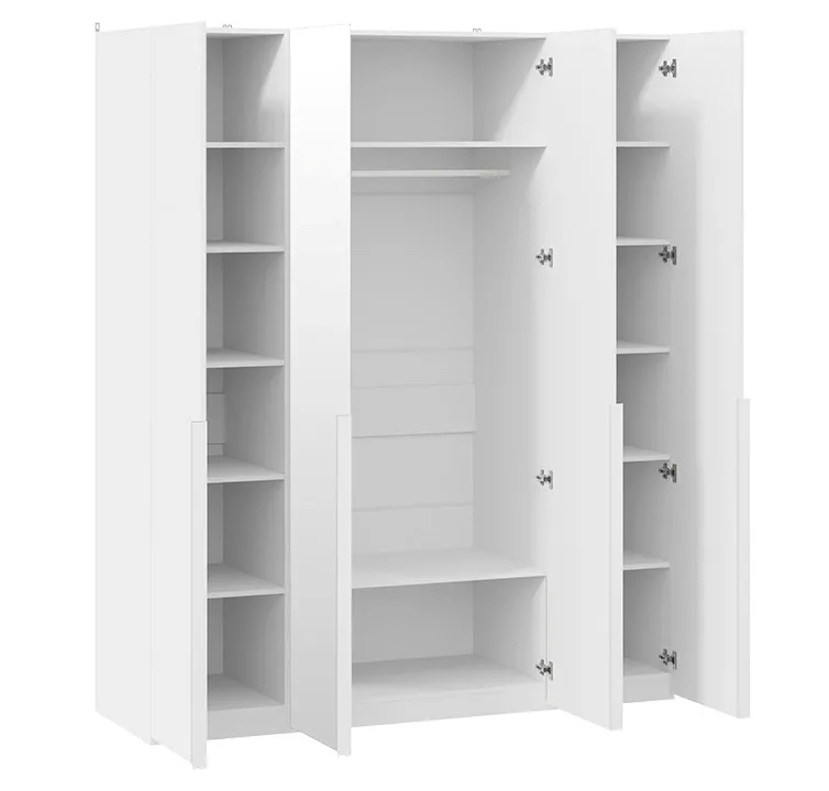 Шкаф для одежды Порто белый жемчуг белый софт СМ-393.07.108