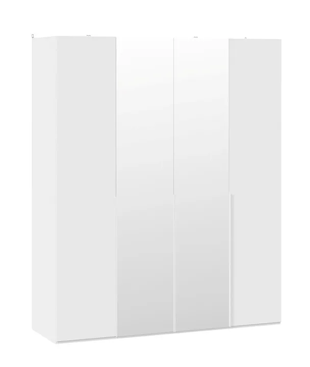 Шкаф для одежды Порто белый жемчуг белый софт СМ-393.07.108