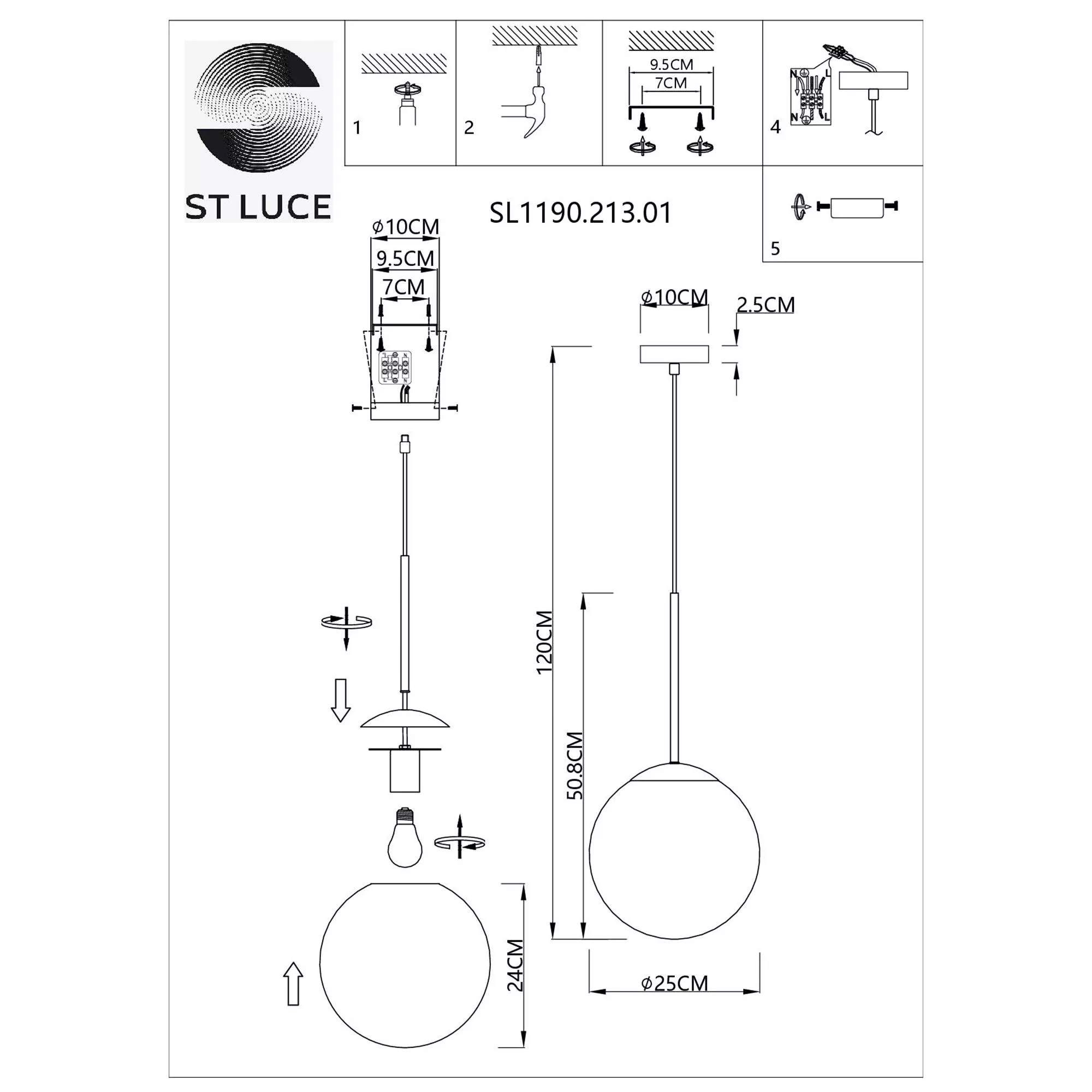 Подвесной светильник ST LUCE CASSIUS SL1190.213.01