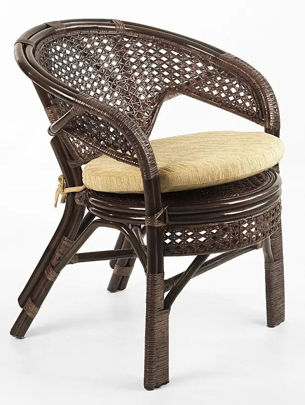 Комплект мебели из ротанга Пеланги 02 15 с 2х местным диваном и овальным столом темно-коричневый