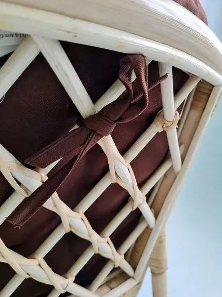 Кресло из ротанга Багама натуральный (подушки твил обычные коричневые)