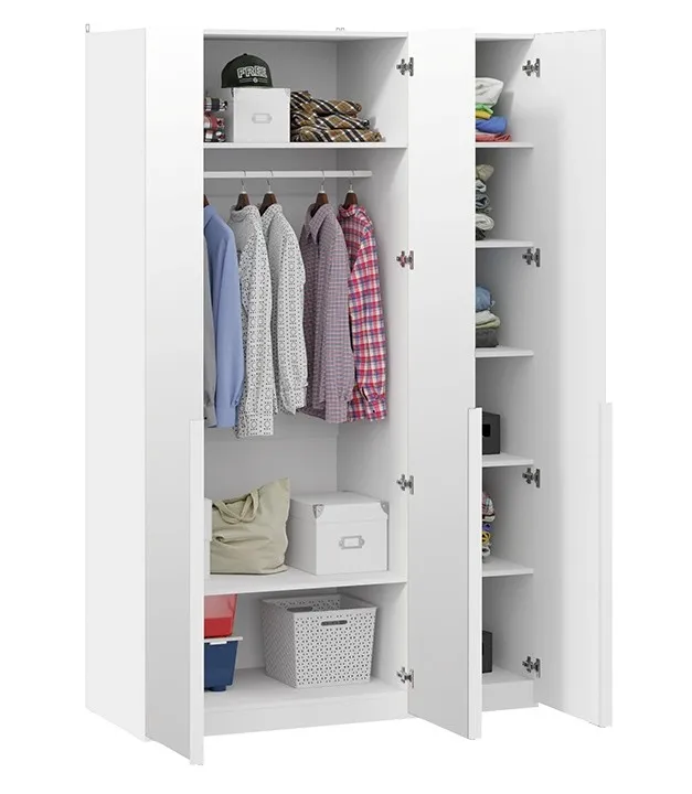Шкаф для одежды с зеркальными дверями Порто белый жемчуг белый софт СМ-393.07.111