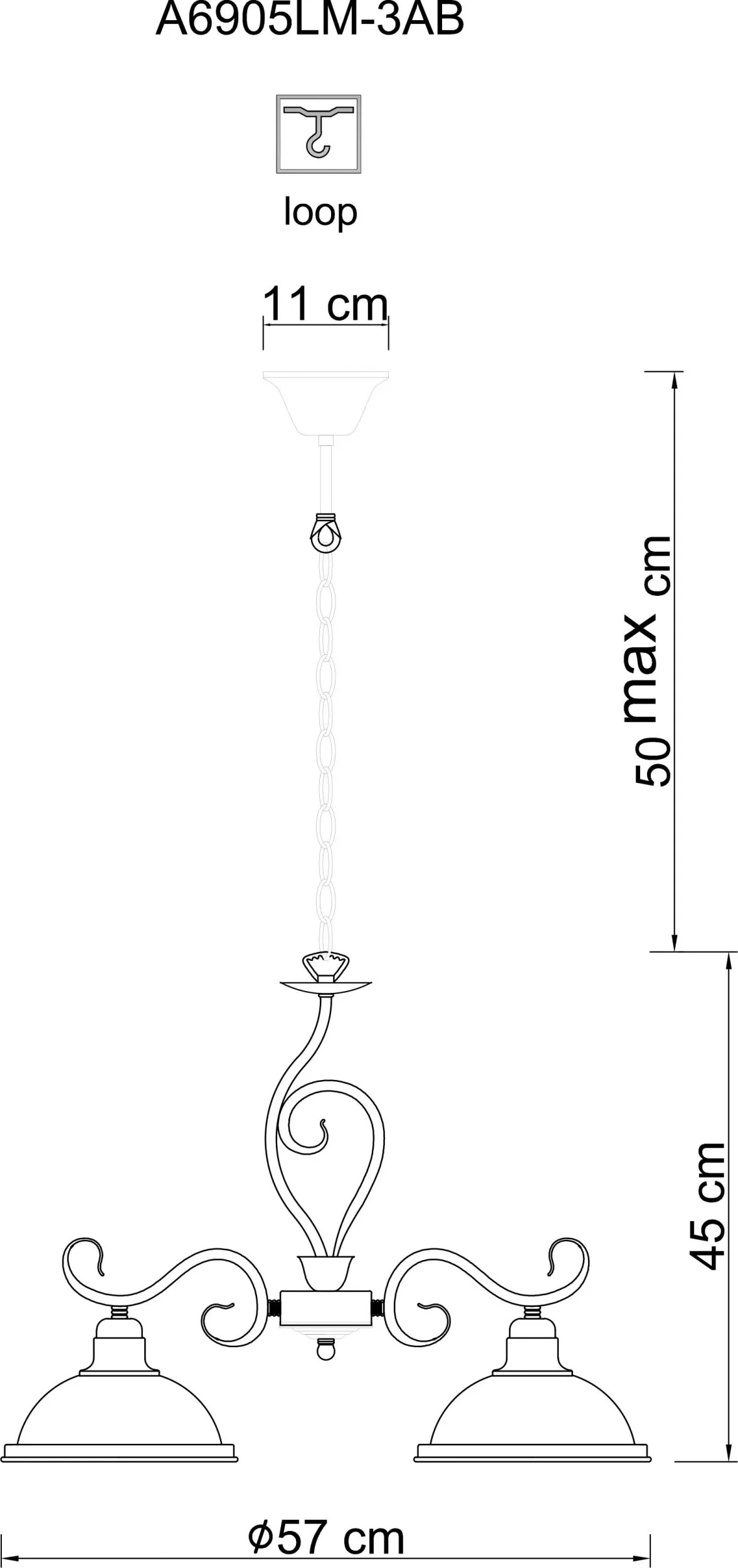 Подвесная люстра Arte Lamp SAFARI коричневый, бежевый A6905LM-3AB