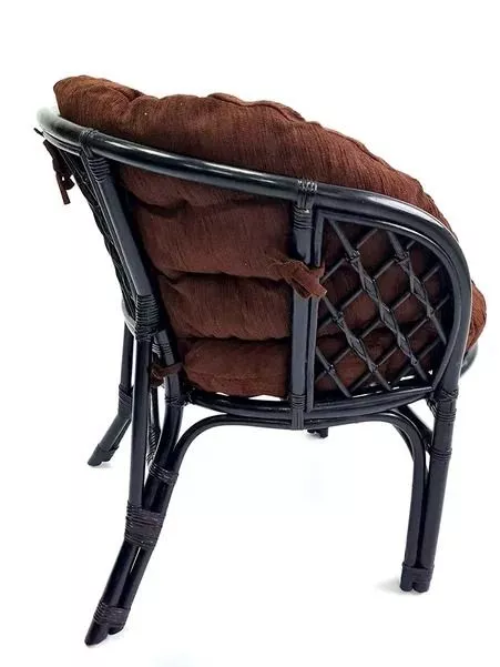 Кресло из ротанга Багама венге (подушки шенилл полные коричневые)