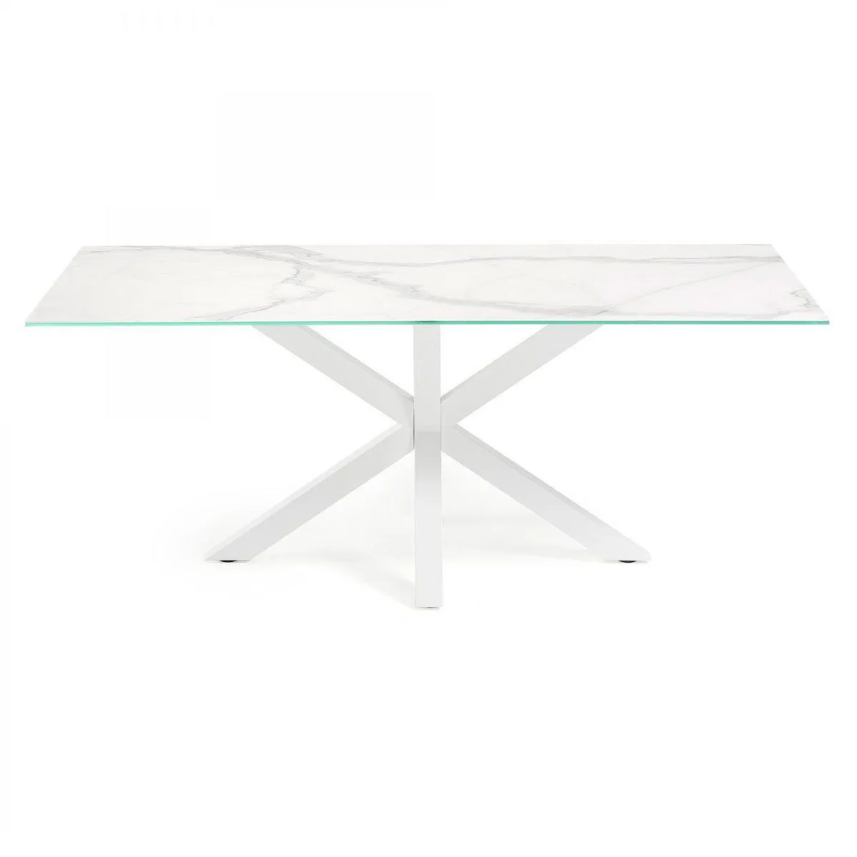Обеденный стол La Forma Arya 200x100 керамический белый 054210