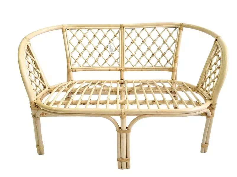 Комплект мебели из ротанга Багама с диваном натуральный (подушки шенилл полные коричневые)