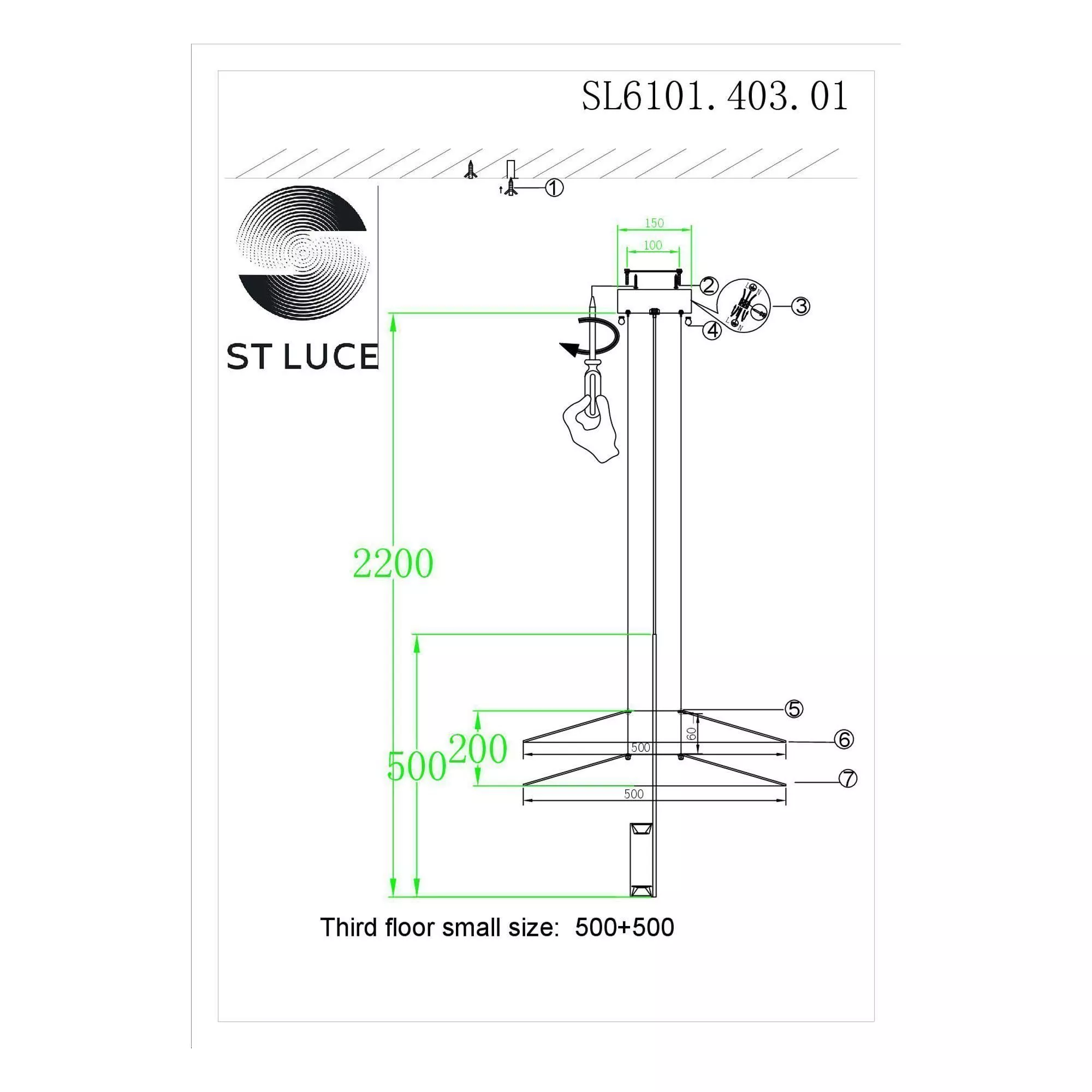 Подвесной светильник ST LUCE Isola SL6101.403.01