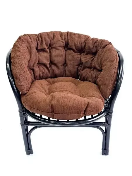 Кресло из ротанга Багама венге (подушки шенилл полные коричневые)