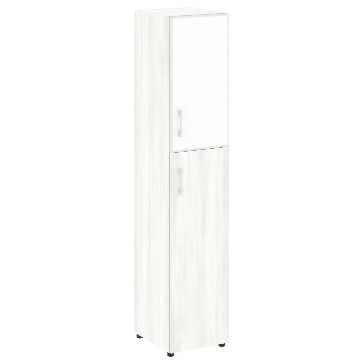 Шкаф правый (1 средний фасад +1 низкий фасад стекло белое в раме) Riva YALTA LT.SU-1.7 R (R) white