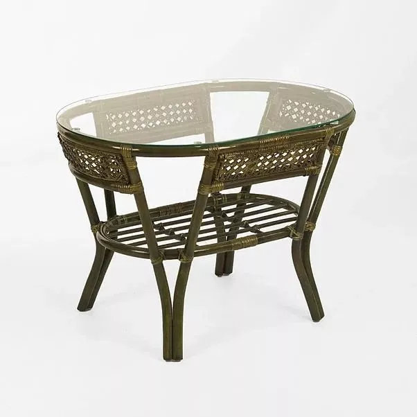 Комплект мебели из ротанга Пеланги 02 15 с 2х местным диваном и овальным столом олива
