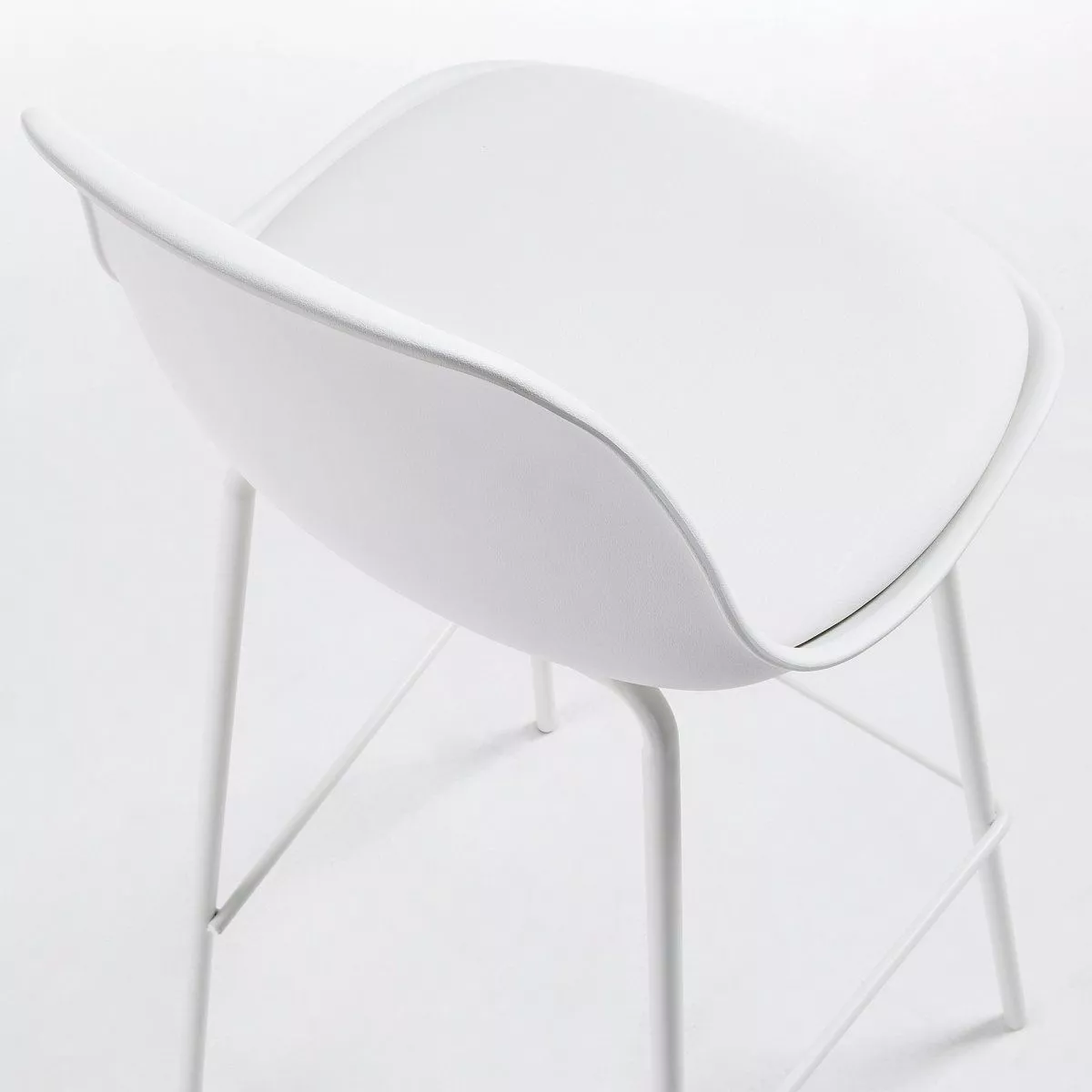 Барный стул La Forma Lysna пластик белый