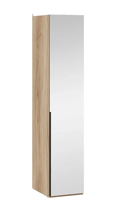 Шкаф для белья с зеркальной дверью Порто яблоня беллуно графит софт СМ-393.07.002