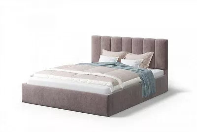 Двуспальная кровать Элен ( без основания )160 см NEO 08 велюр коричневый  МЛК