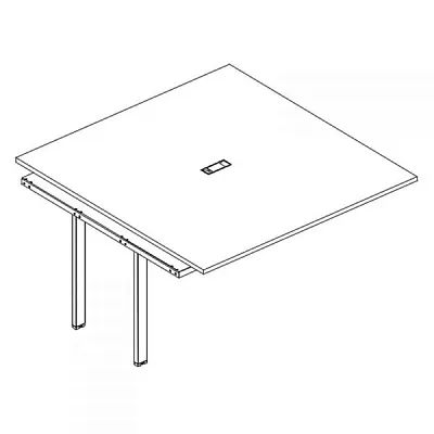 Секция стола для переговоров 140x144x75 на металлокаркасе TRE А4 3 135-1