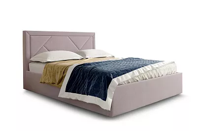 Кровать Сиеста 1600 с ПМ и бельевым ящиком альба розовый