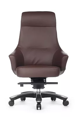Офисное кресло из натуральной кожи RIVA DESIGN Jotto-M (B1904) без подголовника коричневый