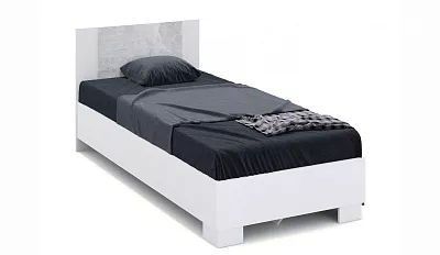 Кровать Аврора 90х200 Белый Ателье светлый