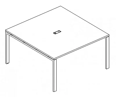 Стол для переговоров 160x124x75 на металлокаркасе UNO А4 1 133