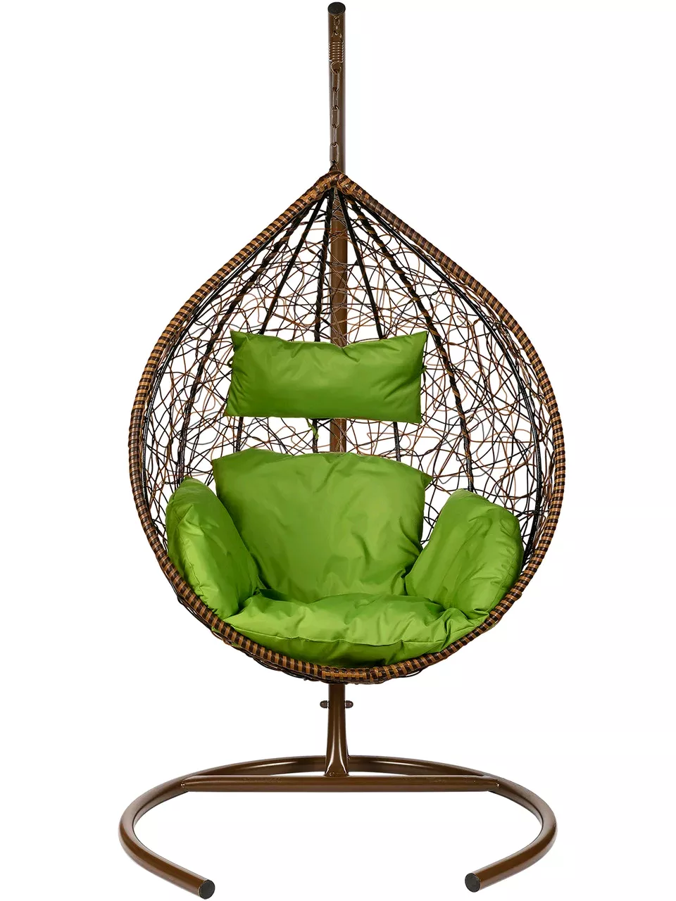 Подвесное кресло Bigarden Tropica TwoTone с зеленой подушкой