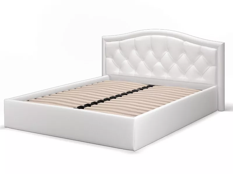 Кровать с мягким изголовьем Стелла 140 см Vega white МЛК