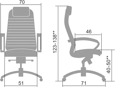 Кресло для руководителя SAMURAI KL-1.04 MPES Бежевый