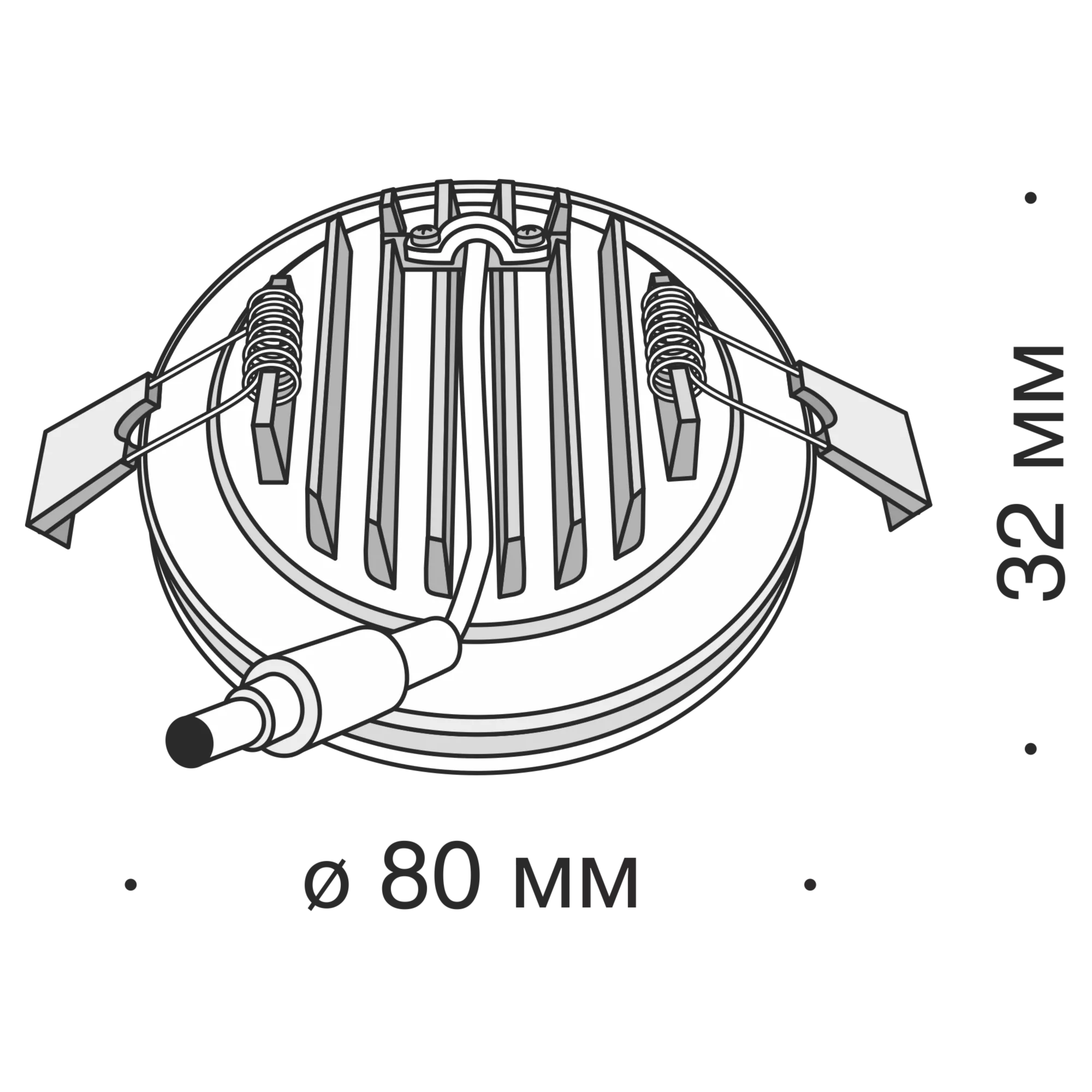 Точечный встраиваемый светильник Maytoni Technical Phanton DL2001-L7W4K