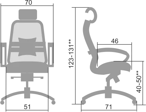Эргономичное кресло SAMURAI SL-2.04 MPES Черный