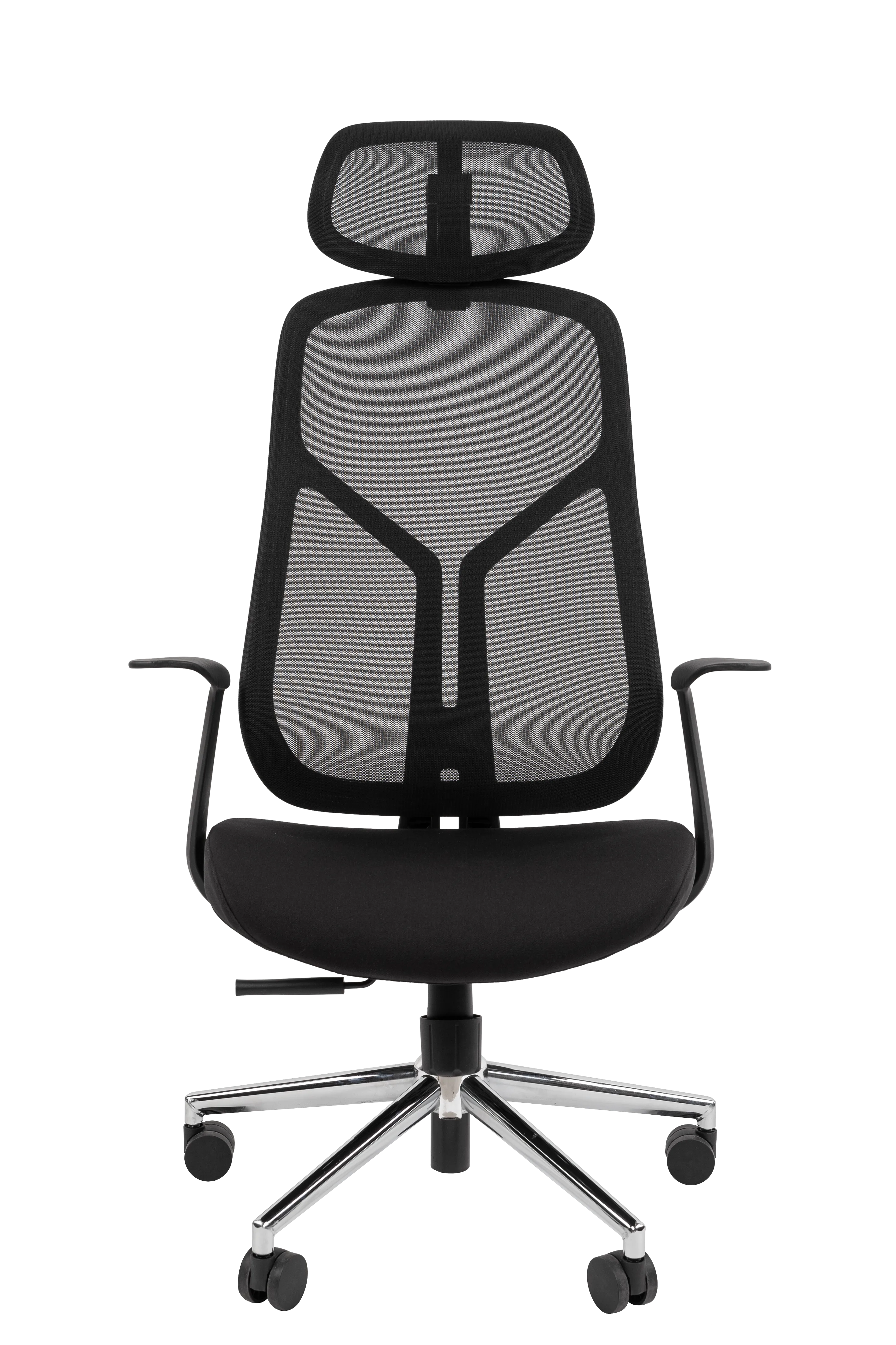 Кресло компьютерное CHAIRMAN CH588 с подголовником ткань сетка черный