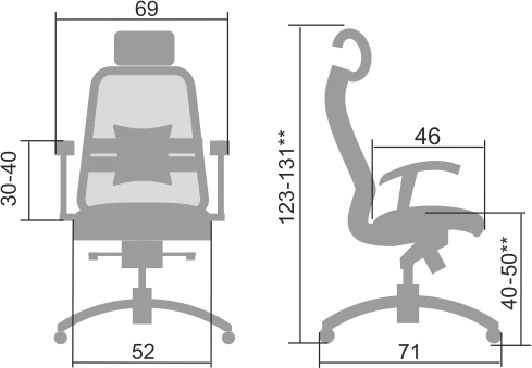 Эргономичное кресло SAMURAI S-3.04 Синий