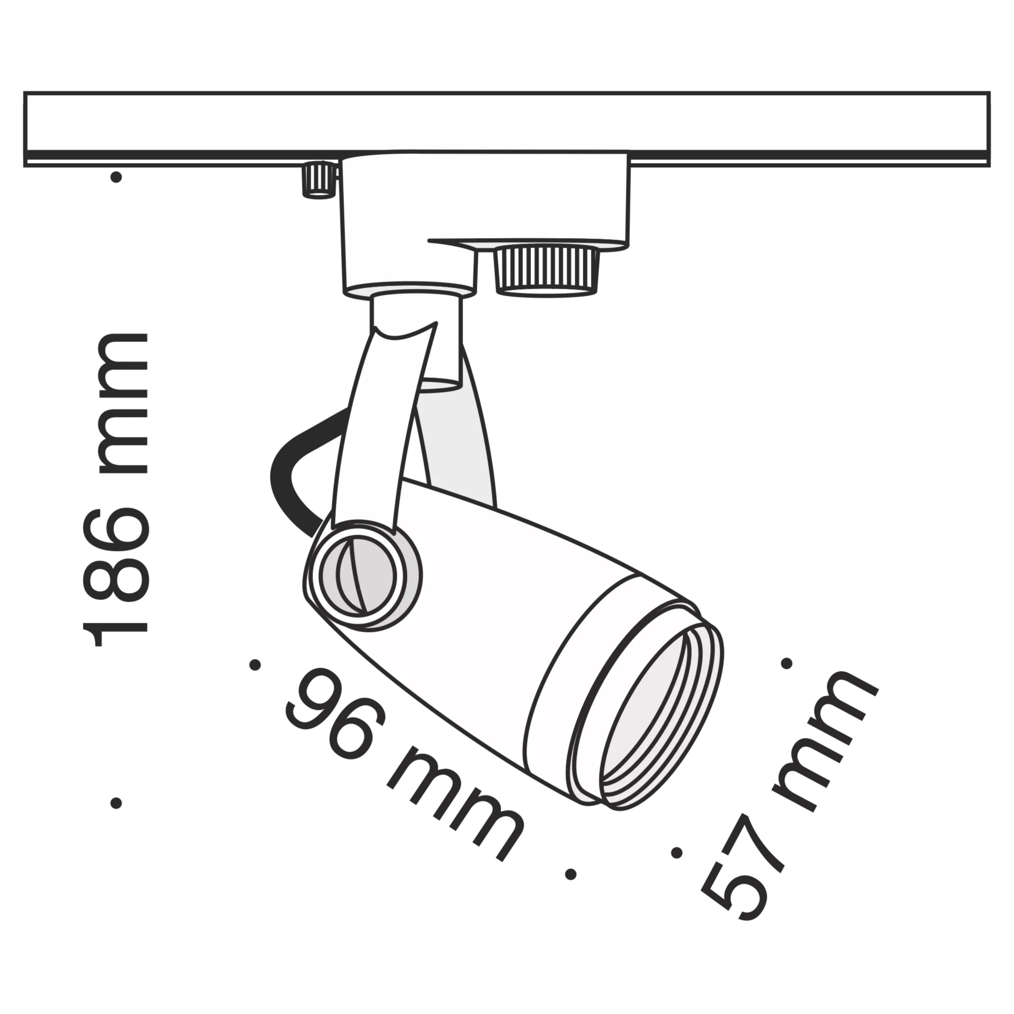 Трековый светильник Maytoni Technical SPL TR001-1-GU10-B