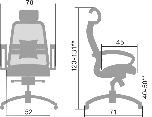 Эргономичное кресло SAMURAI S-2.04 MPES Темно-коричневый