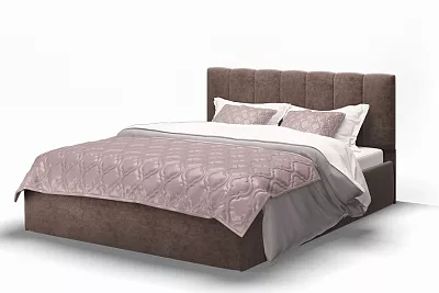 Двуспальная кровать Элен 160 см ROCK 05 коричневая МЛК